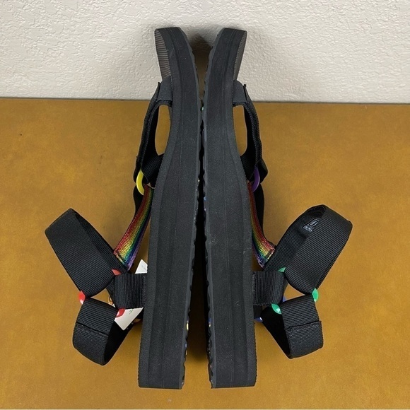 Teva Mid Universal Pride Platform Black/Rainbow‎ Sandal Size 14 Men main image 8